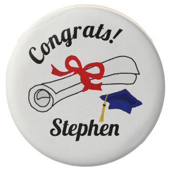 Diploma Congrats Graduation Name Template Chocolate Covered Oreo by PartyPrep at Zazzle