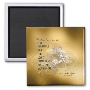 Diploma  Gems  Heart  Flowers  Philippians 4:8 Magnet by toots1 at Zazzle