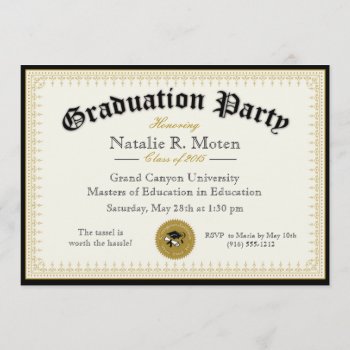 Diploma Graduation Party Invitation by AnnounceIt at Zazzle