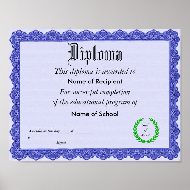 Diploma Poster (Front)