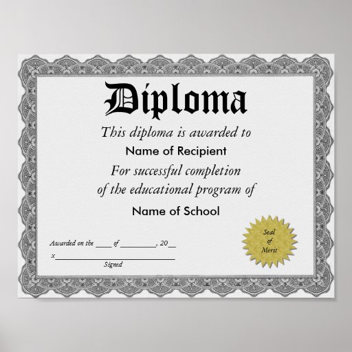 Diploma Poster | Zazzle