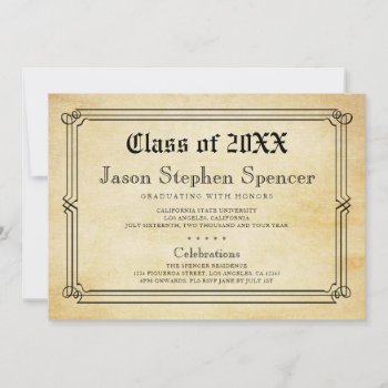 Diploma Style Graduation Announcement by mistyqe at Zazzle