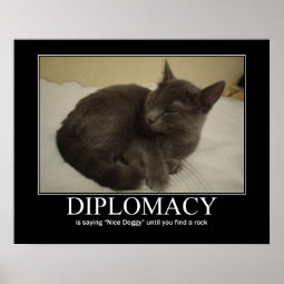 Diplomacy Cat Artwork Poster | Zazzle