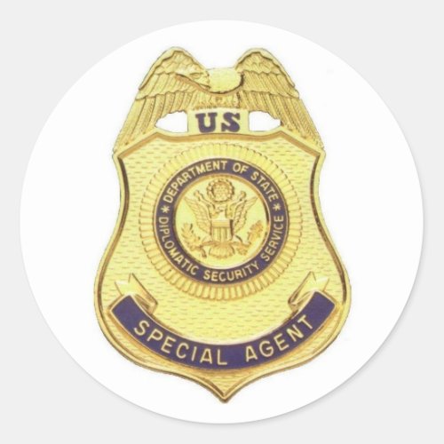 Diplomatic Security sticker White background