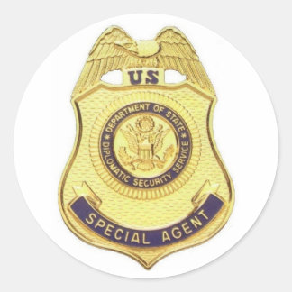 Diplomatic Security sticker (White background)
