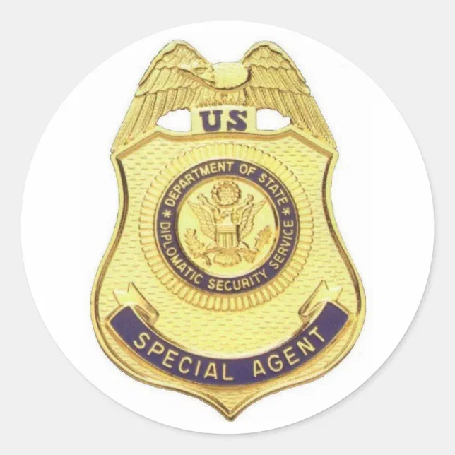 Diplomatic Material Sticker Diplomatic Security sticker (White background) | Zazzle