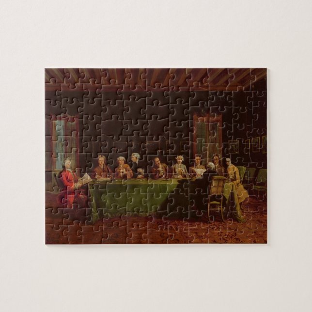 Diplomats Meeting (oil on canvas) Jigsaw Puzzle (Horizontal)