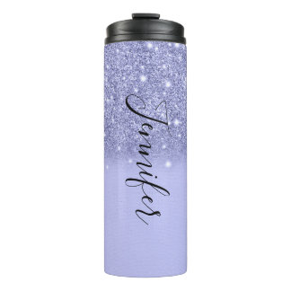 Dipped Blue Glitter Thermal Tumbler