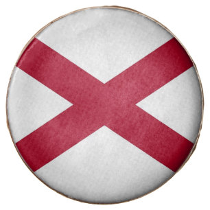 Dipped Oreo with flag of Alabama, USA