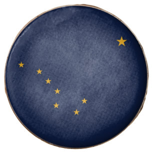 Dipped Oreo with flag of Alaska, USA