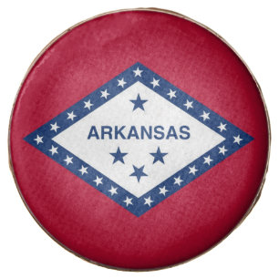 Dipped Oreo with flag of Arkansas, USA
