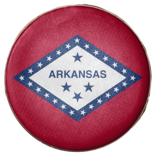 Dipped Oreo with flag of Arkansas USA