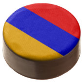 Dipped Oreo with flag of Armenia (Angled)