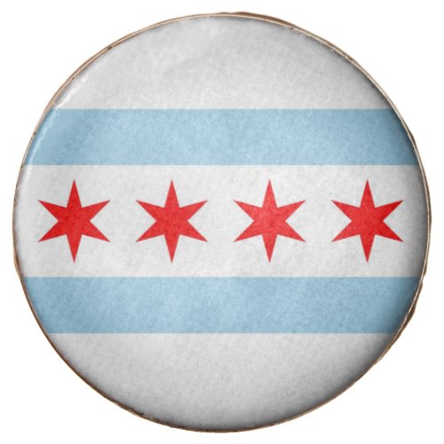 Dipped Oreo with flag of Chicago City USA