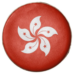 Dipped Oreo with flag of Hong Kong