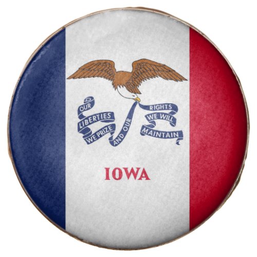 Dipped Oreo with flag of Iowa State USA