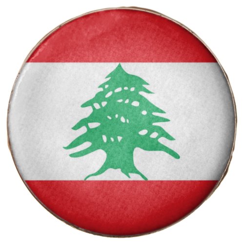 Dipped Oreo with flag of Lebanon