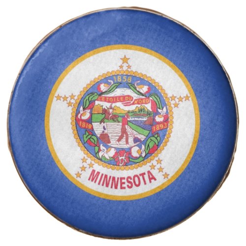 Dipped Oreo with flag of Minnesota State USA