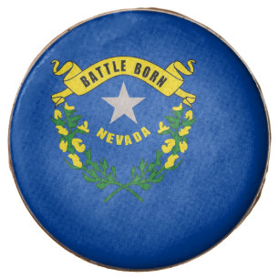 Dipped Oreo with flag of Nevada State, USA