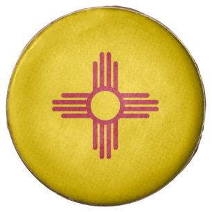 Dipped Oreo with flag of New Mexico, USA