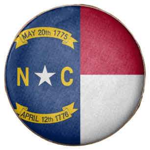 Dipped Oreo with flag of North Carolina, USA