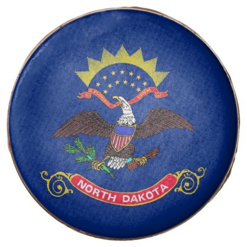 Dipped Oreo with flag of North Dakota USA