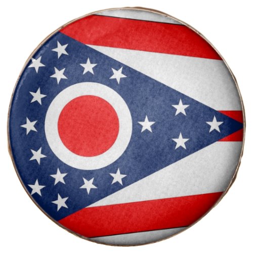 Dipped Oreo with flag of Ohio State USA