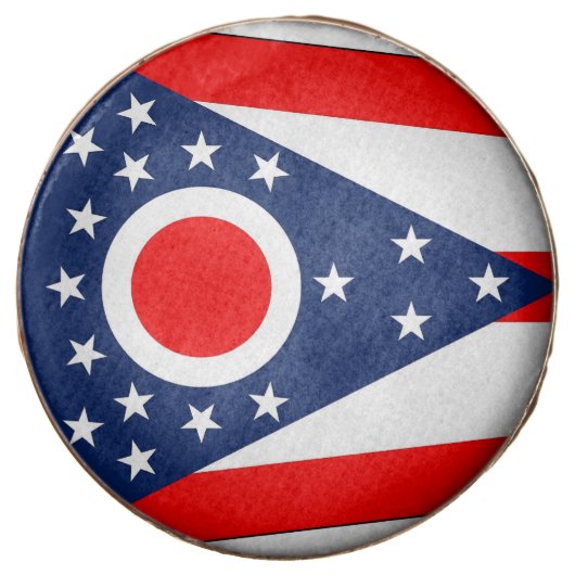 Dipped Oreo with flag of Ohio State, USA (Front)