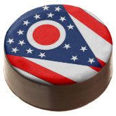 Dipped Oreo with flag of Ohio State, USA (Angled)