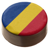 Dipped Oreo with flag of Romania (Angled)