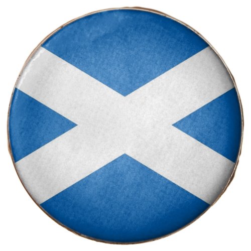 Dipped Oreo with flag of Scotland UK