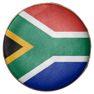 Dipped Oreo with flag of South Africa