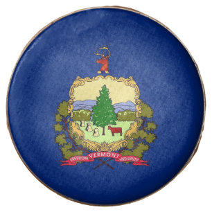 Dipped Oreo with flag of Vermont, USA
