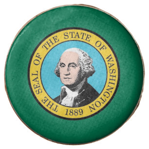 Dipped Oreo with flag of Washington, USA