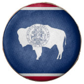 Dipped Oreo with flag of Wyoming, USA (Front)