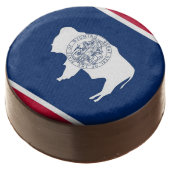 Dipped Oreo with flag of Wyoming, USA (Angled)