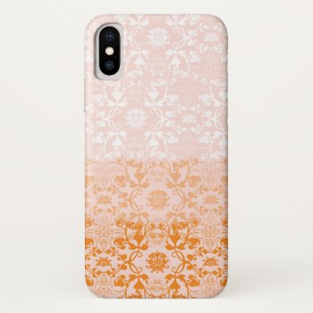 Dipped Vintage Elegant Chic Damask Lace Florals Iphone X Case by fatfatin_blue_knot at Zazzle