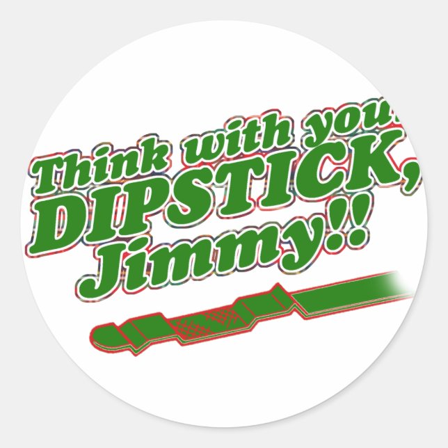 Dipstick Classic Round Sticker (Front)