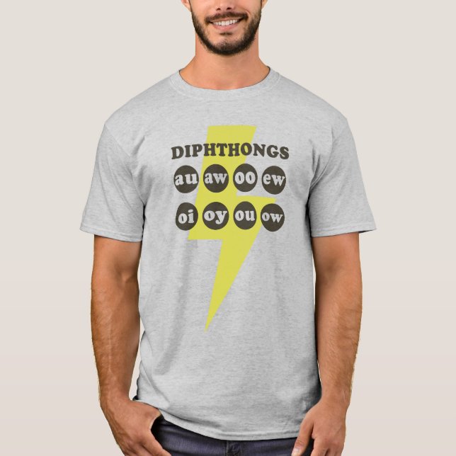 Dipthongs Learning English with phonics T-Shirt (Front)
