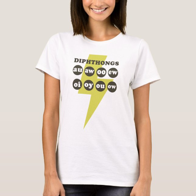 Dipthongs Learning English with phonics T-Shirt (Front)