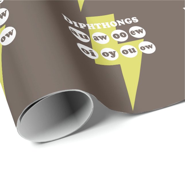 Dipthongs Learning English with phonics Wrapping Paper (Roll Corner)