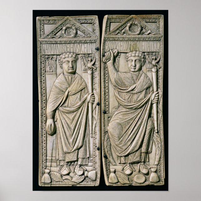 Diptych of Boethius  Consul in 487 AD Poster (Front)
