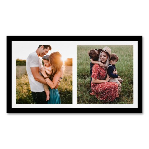 Diptych Photographer Two Photo Wedding Favor Business Card Magnet