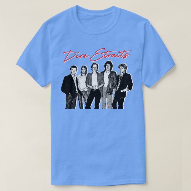 Dire Straits Retro Faded Style Fan Design 1 T-Shirt (Design Front)