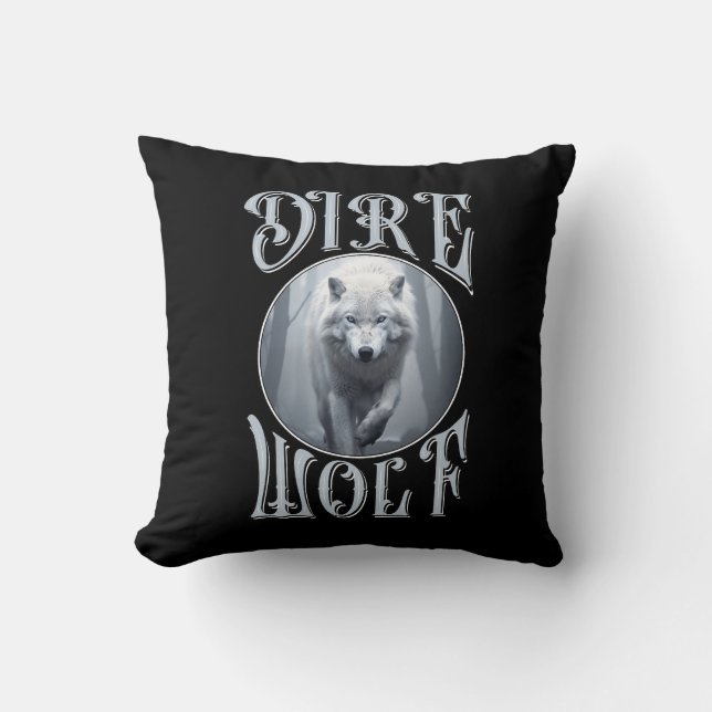 Dire wolf reunion throw pillow (Front)
