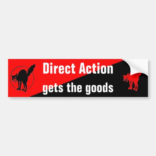 direct action gets the goods bumpersticker bumper sticker