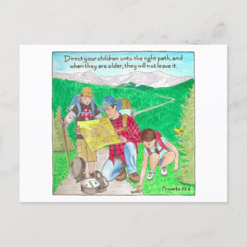 Direct Children on to the Right Path Inspirational Postcard