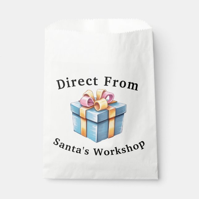 Direct From Santa's Workshop Favor Bag (Front)
