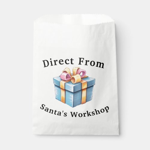 Direct From Santas Workshop Favor Bag