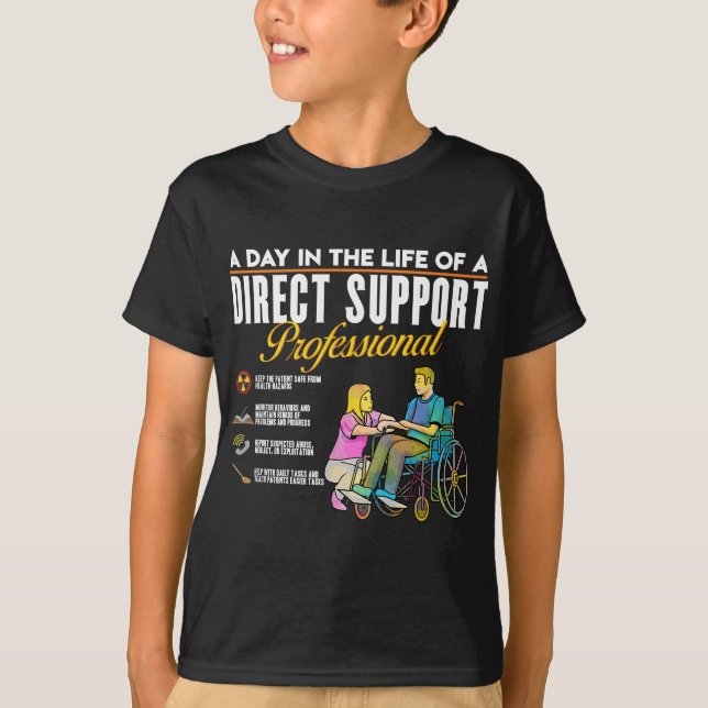 Direct Support Professional Inspired Direct Care R T-Shirt (Front)